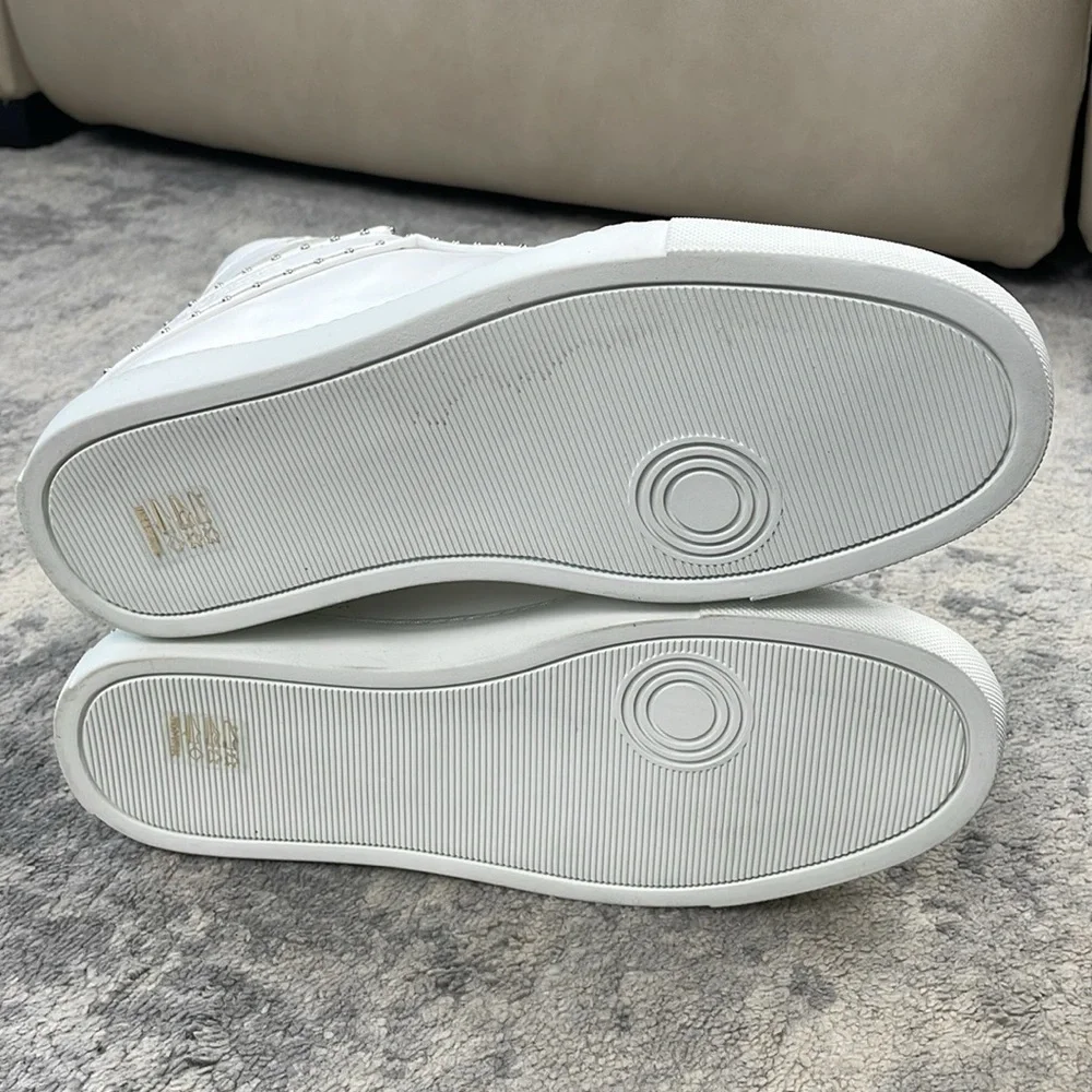 NIB Zadig & Voltaire High Flash Sneaker Studded High Top White Leather Sz 40 - Picture 14 of 14